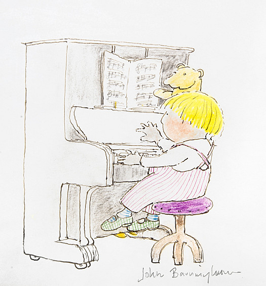 The Piano Is an InstrumentHe'll Listen to For Ages;It Helps a Lot if While I'm Playing,the Bear Will Turn the Pages