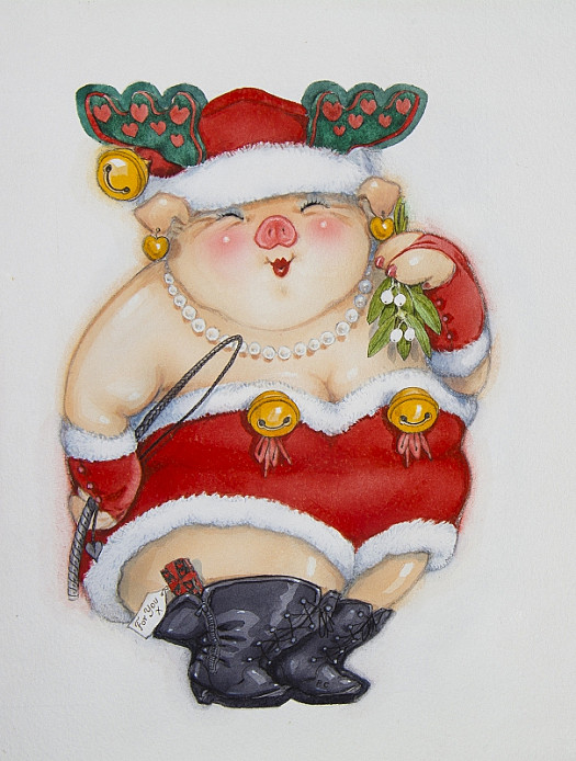Cynthia Pig In Christmas Costume