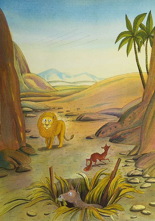 The Ass, the Fox and the Lion