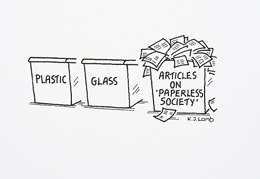 Plastic, Glass &amp; Articles On 'Paperless Society'