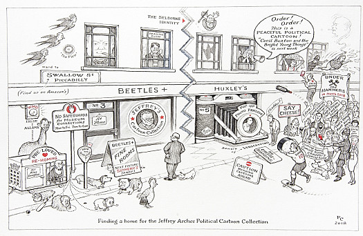 Finding a Home For the Jeffrey Archer Political Cartoon Collection