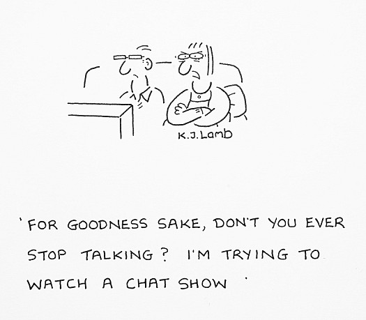 For Goodness Sake, Don't You Ever Stop Talking? I'm Trying to Watch a Chat Show