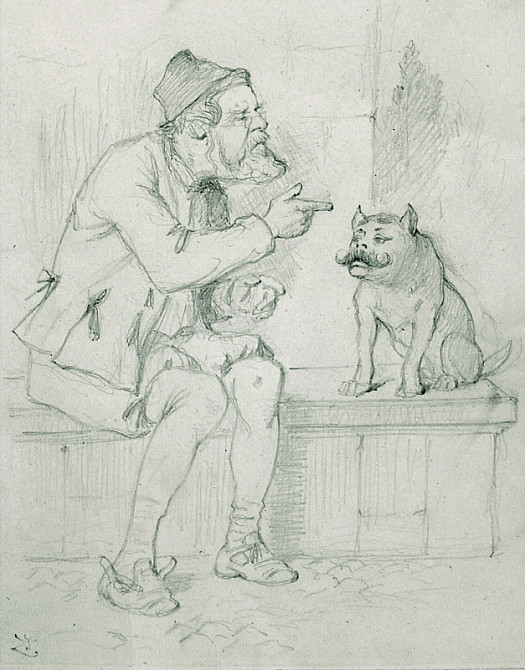Launce and His DogLaunce(Sir St-Ff-Rd N-Rthc-Te, More In Sorrow than Anger): 'One That I Brought Up from a Puppy; One That I Saved from Drowning. When a Man's Servant Shall Play the Funny Dog with Him, Look You, It Goes Hard!' - Shakespeare Adapted