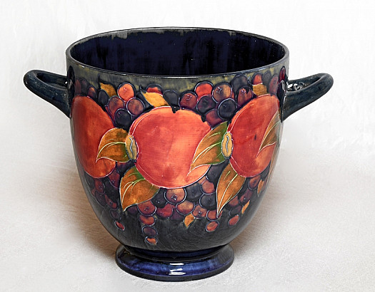 A Two Handled Vase Decorated In the Pomegranate Design