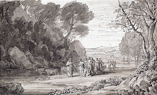 A Classical Scene; Watering of Cattle
