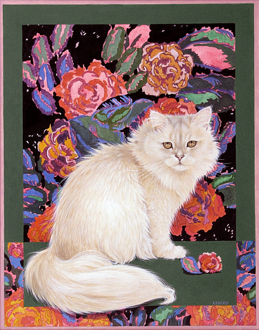 Rose's Cat and the Art Deco Roses