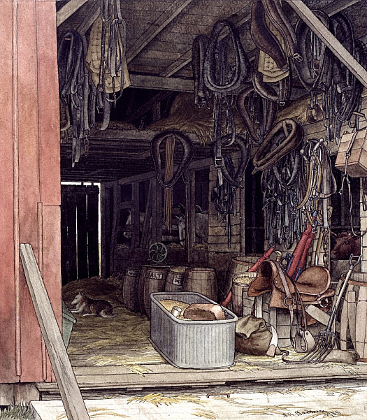 Interior of Horse Barn, Illinois