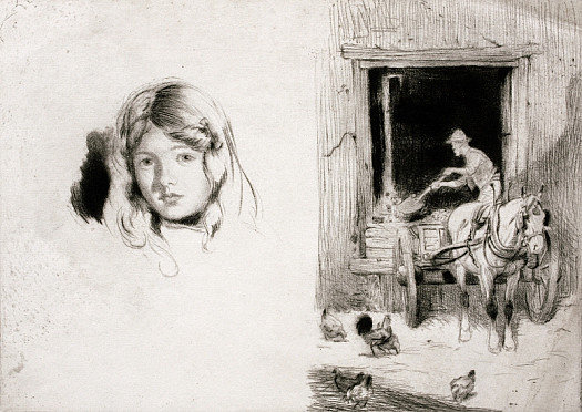 Portrait of a Girl/ Loading Coal, C1913