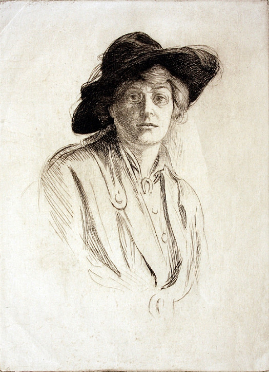 Portrait of a Woman In a Black Hat, C1915