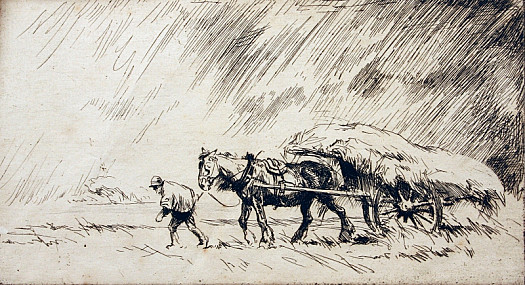 Haycart and Rainstorm, C1921