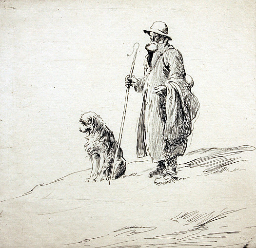 Shepherd and Dog, C1925