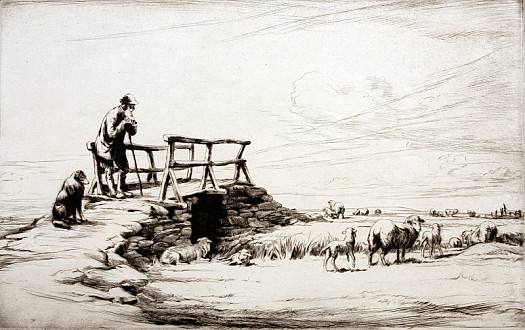Shepherd on a Bridge
