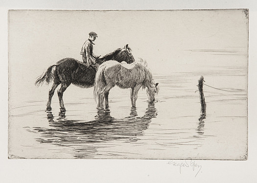 Gypsy Watering Ponies, 1929