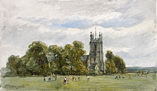Cricket on the Stray, in front of Christ Church, High Harrogate
