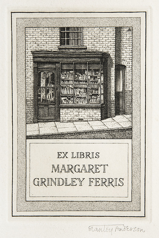 Bookplate for Margaret Grindley Ferris