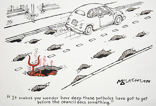 It Makes You Wonder How Deep These Potholes Have Got to Get Before TheCouncil Does Something