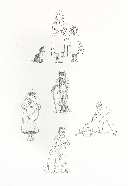 Red Riding Hood, The Wolf, Granny and Woodcutters