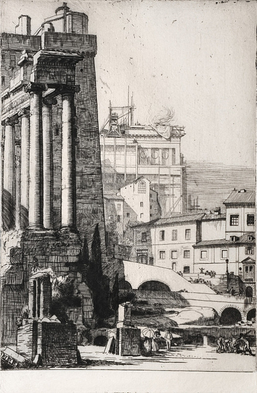 The Roman Forum and the Building of the Vittorio Emanuele Monument