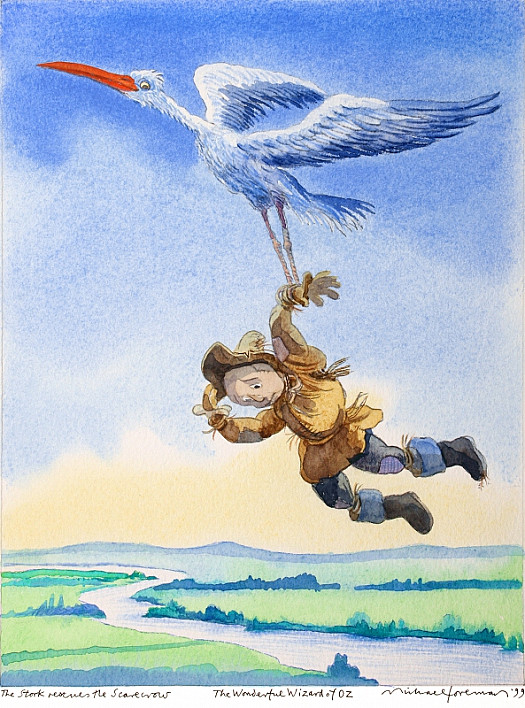 The Stork Rescues the Scarecrow