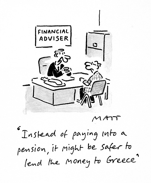Instead of Paying Into a Pension, It Might Be Safer to Lend the Money to Greece
