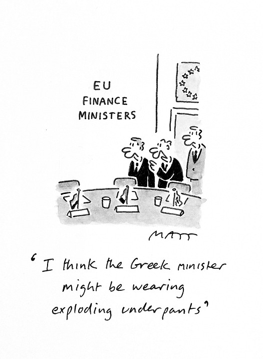 I Think the Greek Minister Might Be Wearing Exploding Underpants