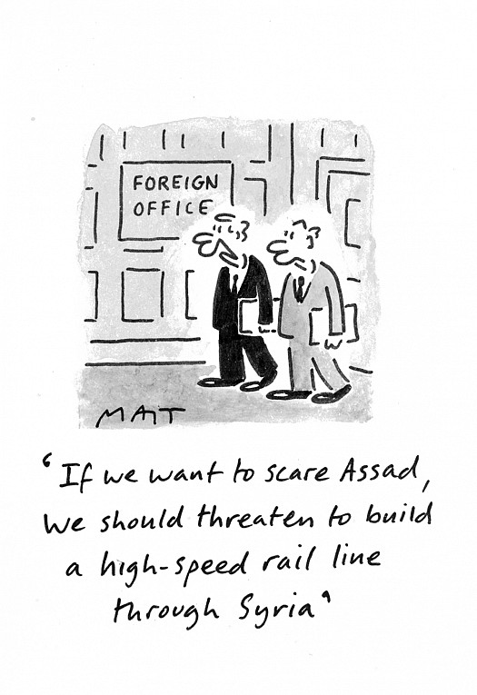 If We Want to Scare Assad, We Should Threaten to Build a High-Speed Rail Line Through Syria