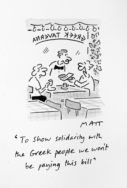To Show Solidarity with the Greek People We Won't Be Paying this Bill