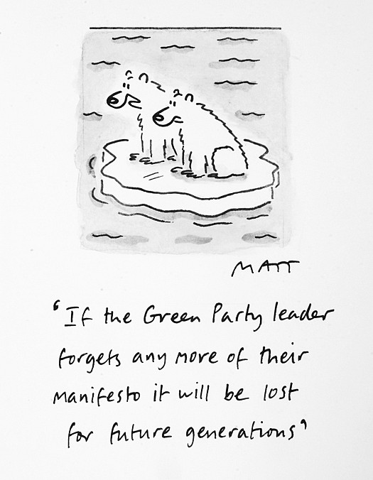 If the Green Party Leader Forgets Any More of Their Manifesto It Will Be Lost For Future Generations