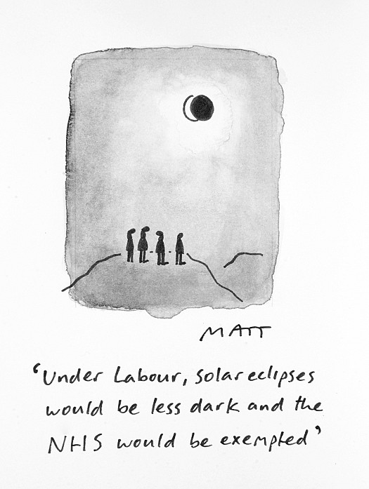 Under Labour, Solar Eclipses Would Be Less Dark and the Nhs Would Be Exempted