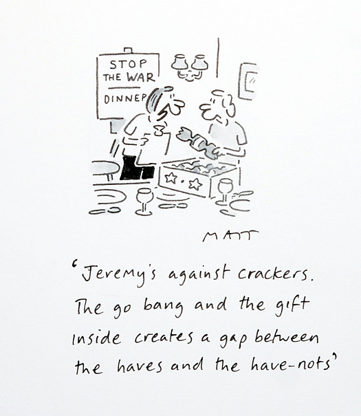 Jeremy's Against Crackers. They Go Bang and the Gift Inside Creates a Gap Between the Haves and the Have-Nots