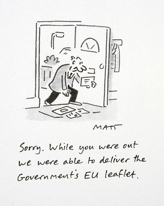 Sorry. While You Were Out We Were Able to Deliver the Government's Eu Leaflet