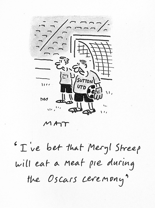 I've Bet That Meryl Streep Will Eat a Meat Pie During the Oscars Ceremony