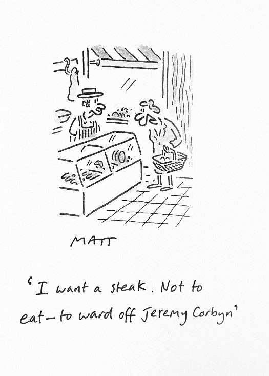 I Want a Steak. Not to Eat-to Ward Off Jeremy Corbyn
