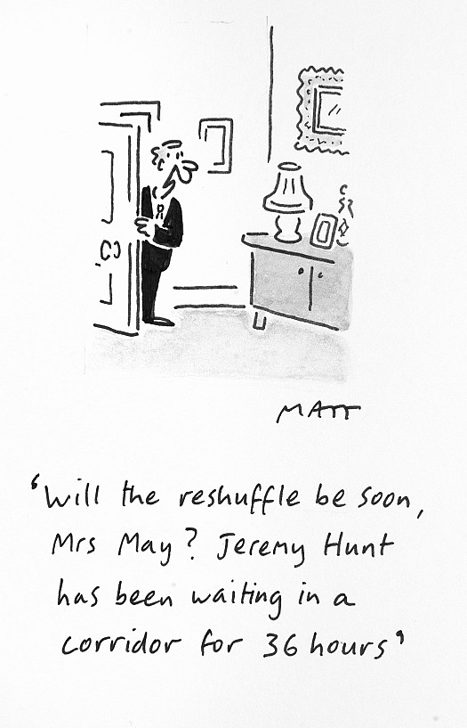 Will the Reshuffle Be Soon, Mrs May? Jeremy Hunt Has Been Waiting In a Corridor For 36 Hours