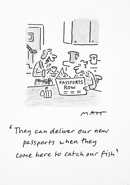 They Can Deliver Our New Passports When They Come Here to Catch Our Fish