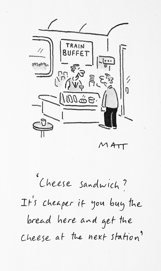 Cheese Sandwich? It's Cheaper if You Buy the Bread Here and Get the Cheese At the Next Station