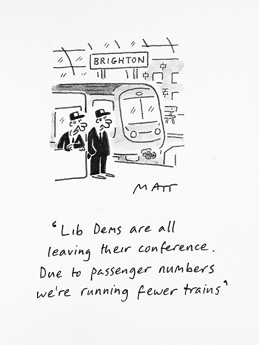 The Lib Dems Are All Leaving Their Conference. Due to Passenger NumbersWe're Running Fewer Trains
