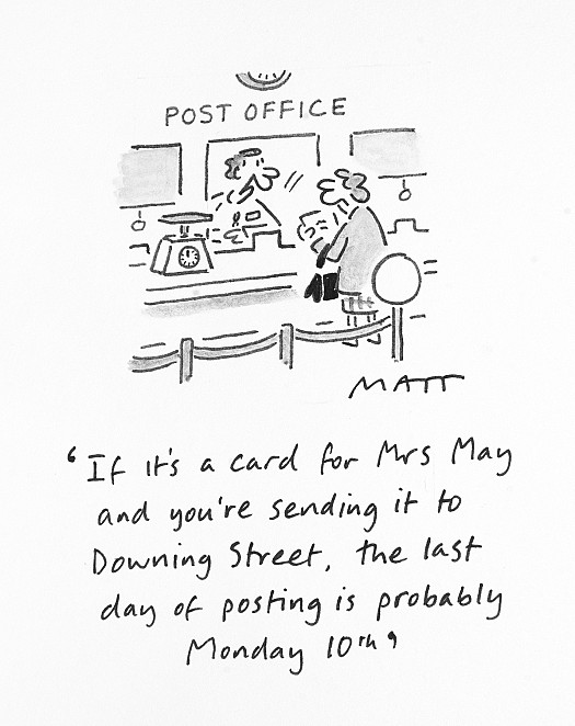 If It's a Card For Mrs May and You're Sending It to Downing Street, the Last Day of Posting Is Probably Monday 10th