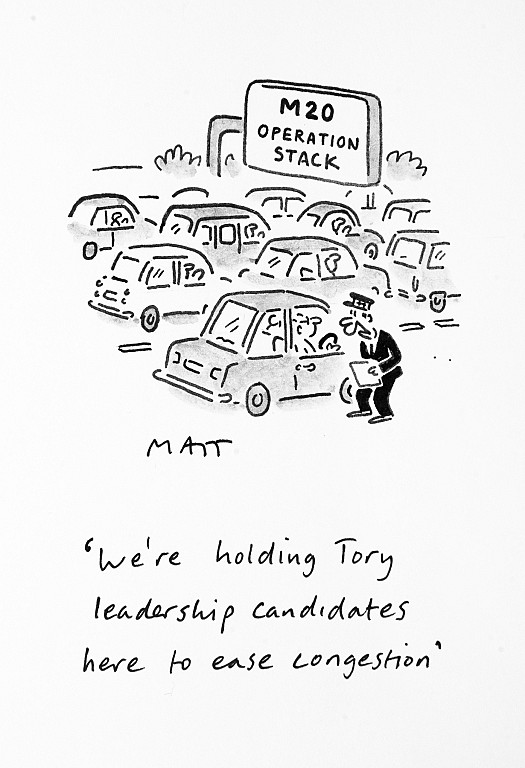We're holding Tory leadership candidates here to ease congestion