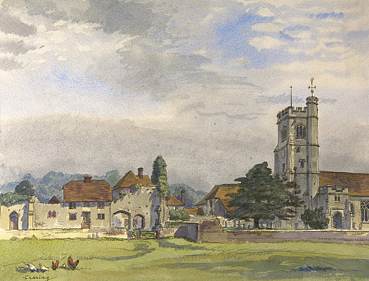The Archbishop's Palace and the Church of St Peter and Paul, Charing, Kent