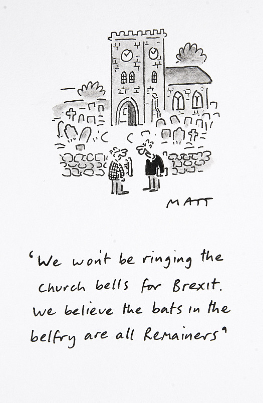 We won't be ringing the church bells for Brexit. We believe the bats in the belfry are all Remainers