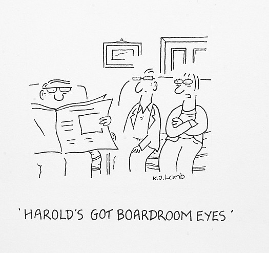 Harold's got Boardroom Eyes