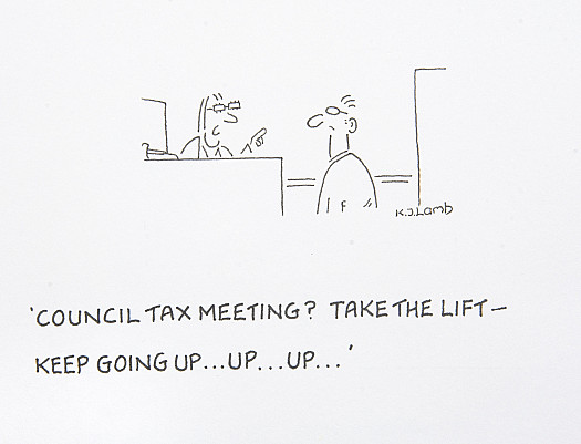 Council Tax meeting? Take the lift - keep going up ... up ... up ...