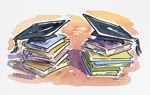 Books and Mortarboards