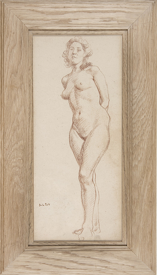 Standing Female Nude: with Arms Behind Her Back