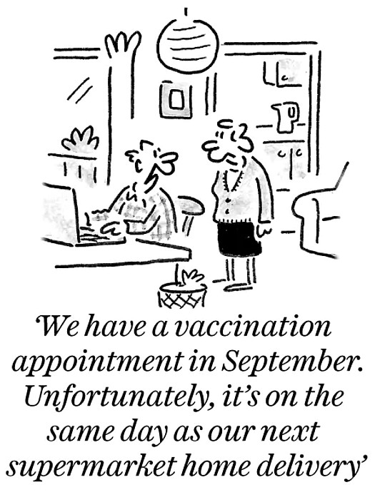 We have a vaccination appointment in September. Unfortunately, it's on the same day as our next supermarket home delivery