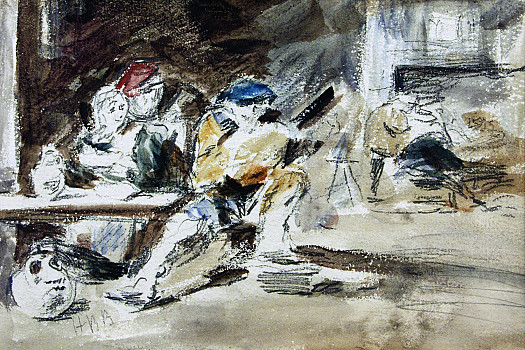 Peasants Making Music In an Inna Souvenir of David Teniers