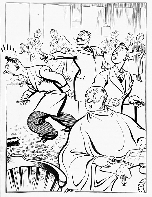 London Laughs: Barber Shops'the Guv'nor just Had to Sack the Fellow. He Hadn't a Tip For the Derby!'