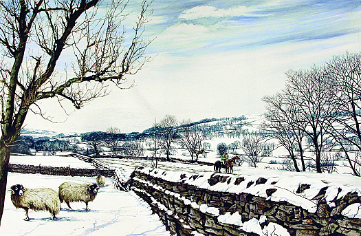 Riders with Sheep, Winter
