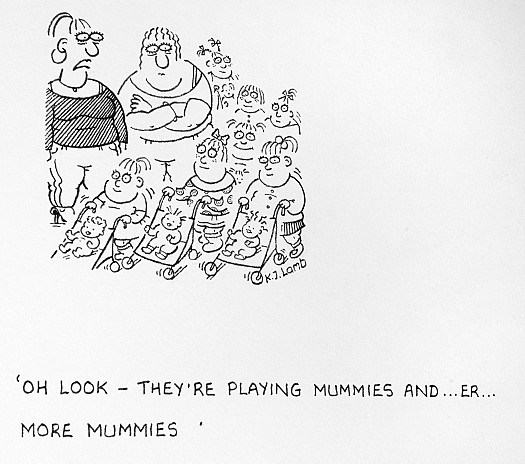Oh look &ndash; they're playing mummies and ...er ... more mummies